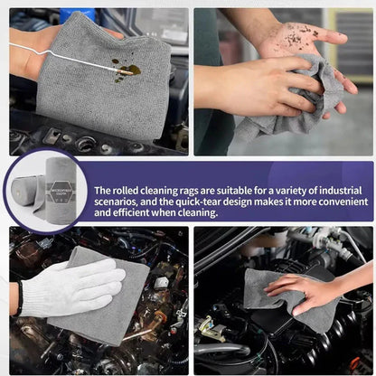 Microfiber Cleaning Cloth Roll – (25 Sheets) Reusable & Super Absorbent