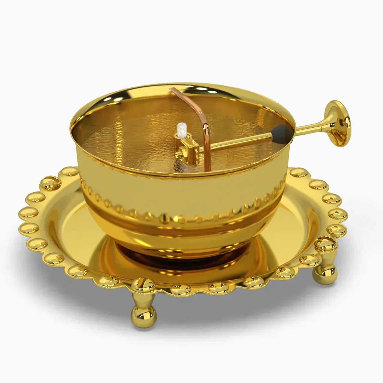 Shree Akhand Jyot Diya & Cover - Brass (पीतल) - Premium Quality ✅